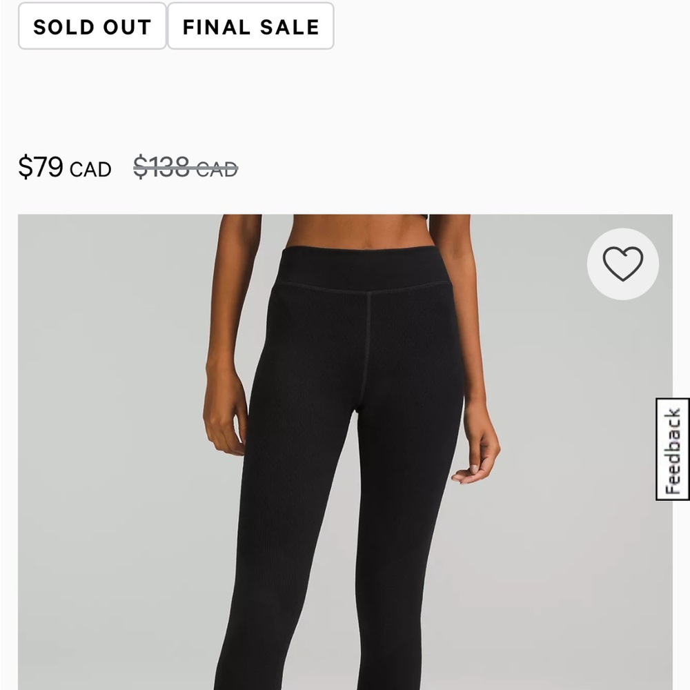 Lululemon keep the heat  Leggings wool